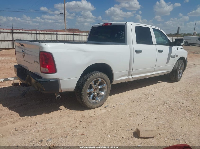 Vin: 1c6rr7st8js348185, lot: 46618761, ram 1500 tradesman  4x4 6'4 box 20184