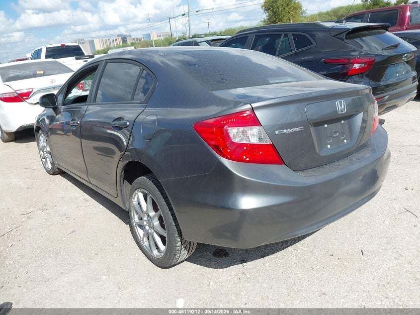 Vin: 19xfb2f54ce001165, lot: 46618932, honda civic lx 20123