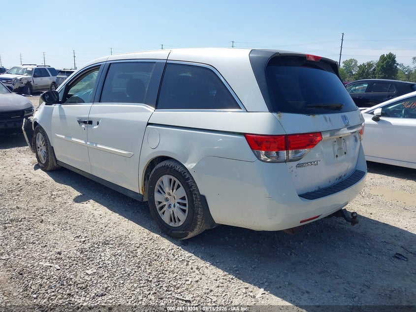 Vin: 5fnrl5h2xeb068901, lot: 46619056, honda odyssey lx 20143