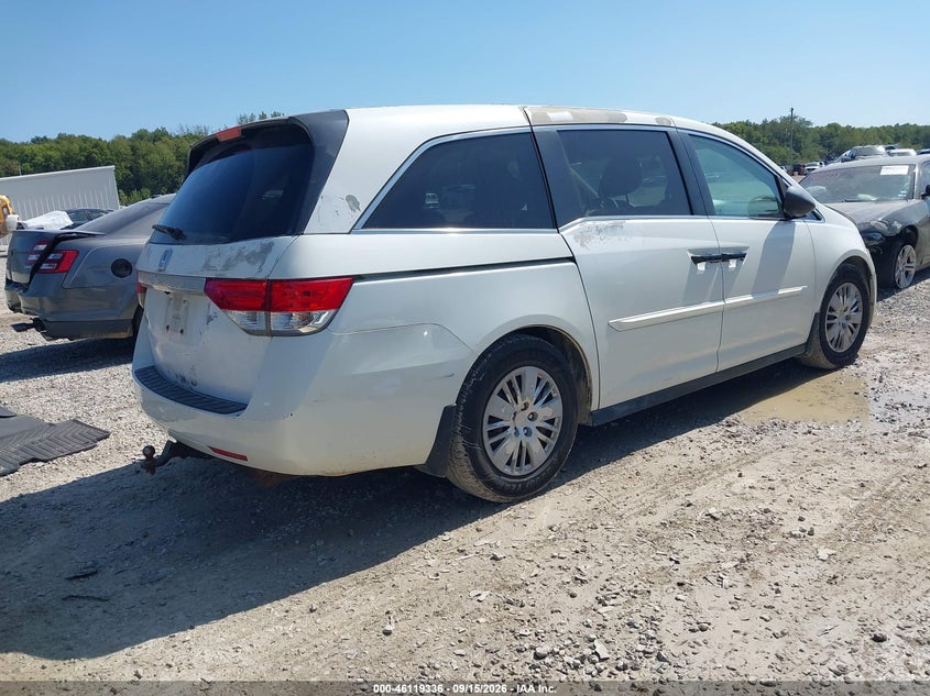 Vin: 5fnrl5h2xeb068901, lot: 46619056, honda odyssey lx 20144