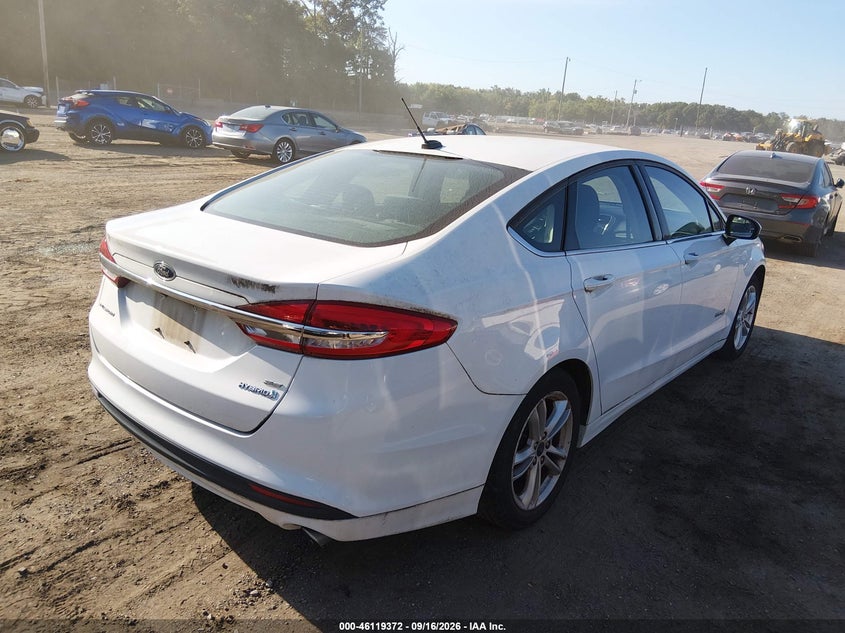 Vin: 3fa6p0lu9jr124361, lot: 46619092, ford fusion hybrid se 20184