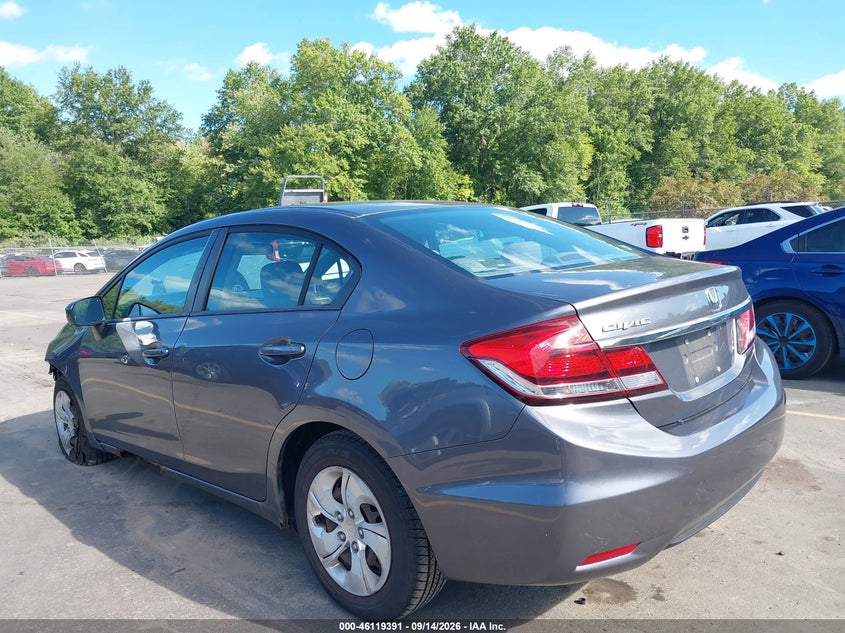 Vin: 19xfb2f50ee229795, lot: 46619111, honda civic lx 20143