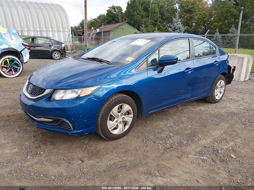 Vin: 19xfb2f55ee217660, lot: 46619116, honda civic lx 20142
