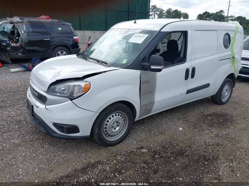 Vin: zfbhrfab2n6x59025, lot: 46619191, ram promaster city cargo van 20222