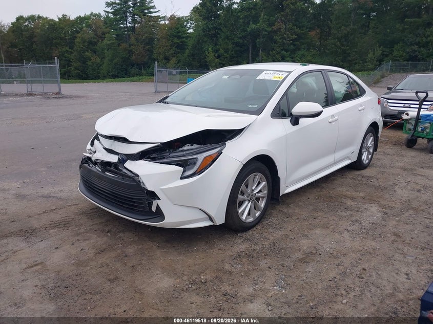 Vin: jtdbdmhe9sj011631, lot: 46619238, toyota corolla hybrid le 20252