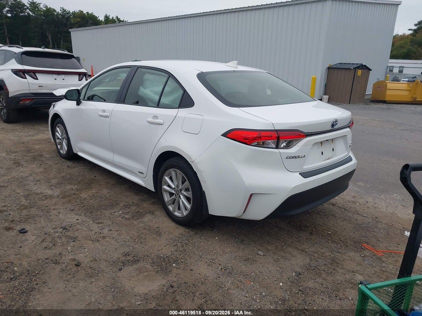 Vin: jtdbdmhe9sj011631, lot: 46619238, toyota corolla hybrid le 20253