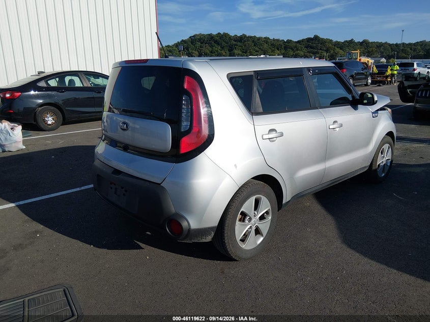 Vin: kndjn2a25f7773211, lot: 46619342, kia soul 20154
