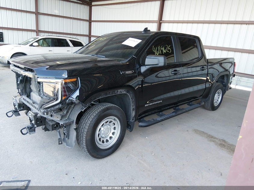 Vin: 1gtpuaek4sz330595, lot: 46619345, gmc sierra 1500 4wd  short box pro 20252
