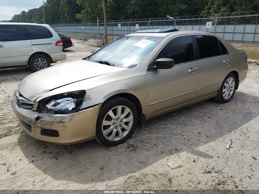 2007 Honda Accord, Left Front, IAAI, VIN 1HGCM66507A030967 — photo 2