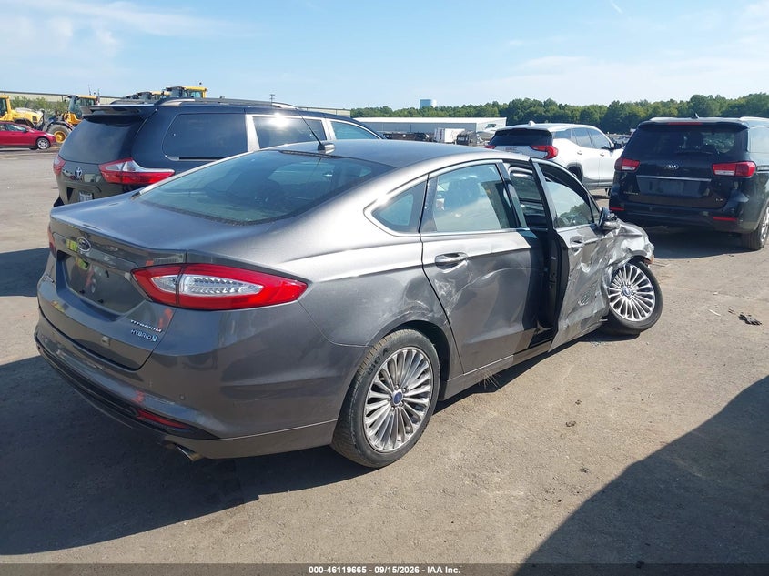 Vin: 3fa6p0ru9dr388708, lot: 46619385, ford fusion hybrid titanium 20134