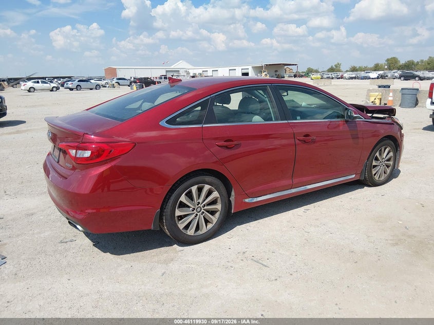 Vin: 5npe34af6fh210850, lot: 46619651, hyundai sonata sport 20154