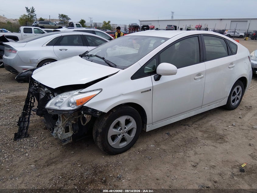 Vin: jtdkn3du2c5503366, lot: 46619780, toyota prius two 20122