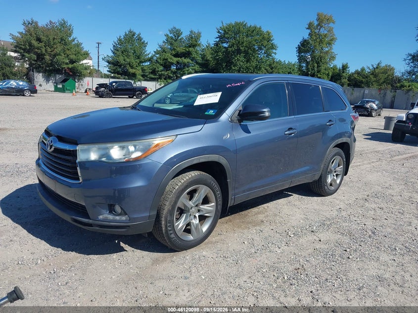 Vin: 5tddkrfh1es035180, lot: 46619818, toyota highlander limited v6 20142