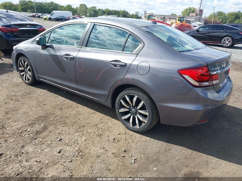 Vin: 19xfb2f97fe243326, lot: 46619917, honda civic ex-l 20153