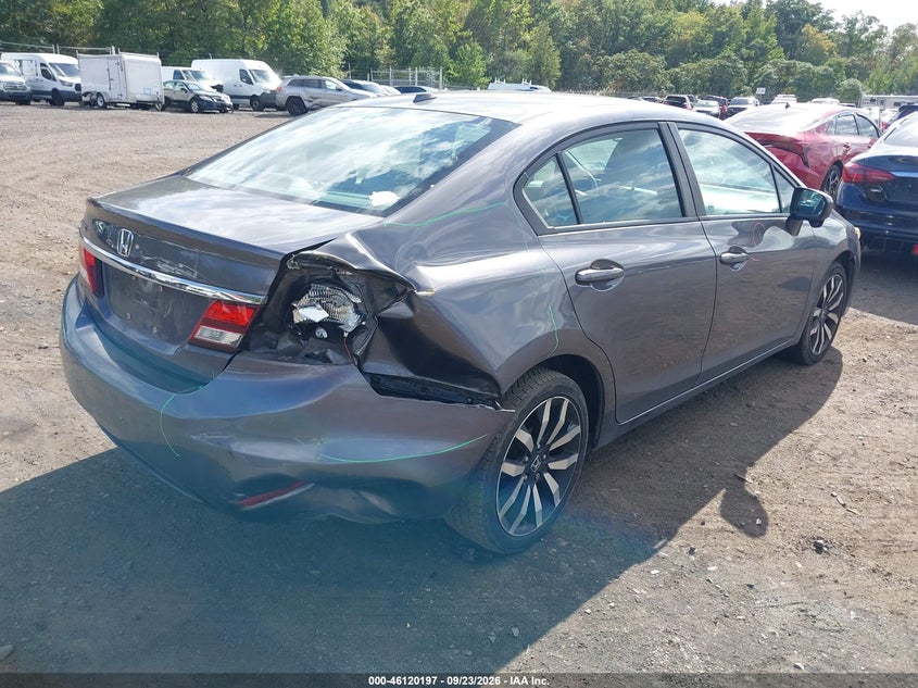 Vin: 19xfb2f97fe243326, lot: 46619917, honda civic ex-l 20154