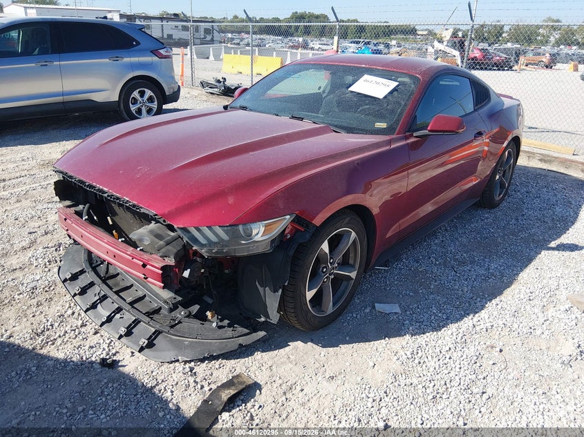 Vin: 1fa6p8am0f5338439, lot: 46620015, ford mustang v6 20152