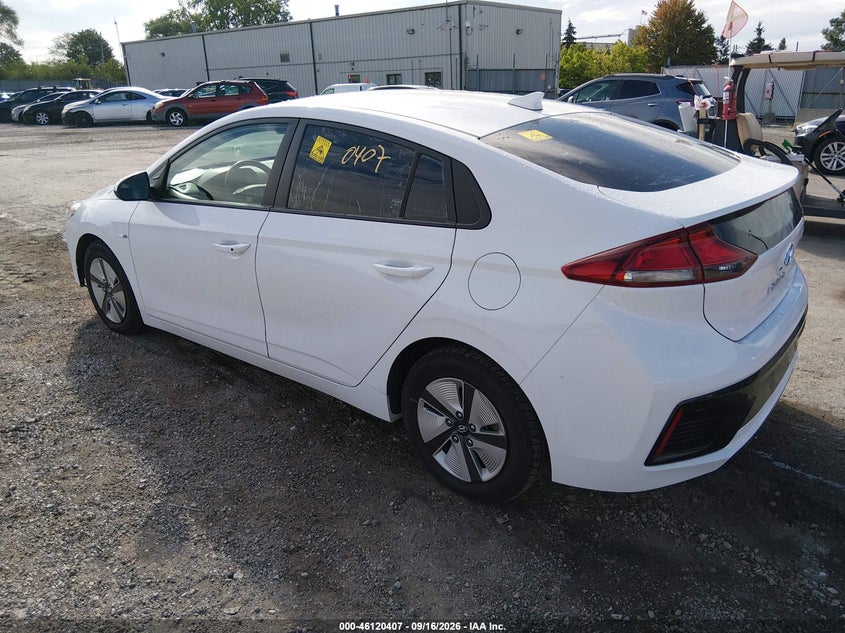 Vin: kmhc65lc9hu026725, lot: 46620127, hyundai ioniq hybrid blue 20173
