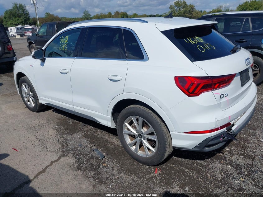 Vin: wa1decf33s1018294, lot: 46620133, audi q3 premium 45 tfsi s line quattro tiptronic 20253