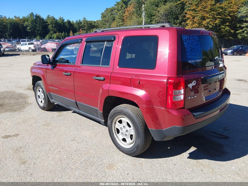 Vin: 1c4njrbbxfd155131, lot: 46620143, jeep patriot sport 20153
