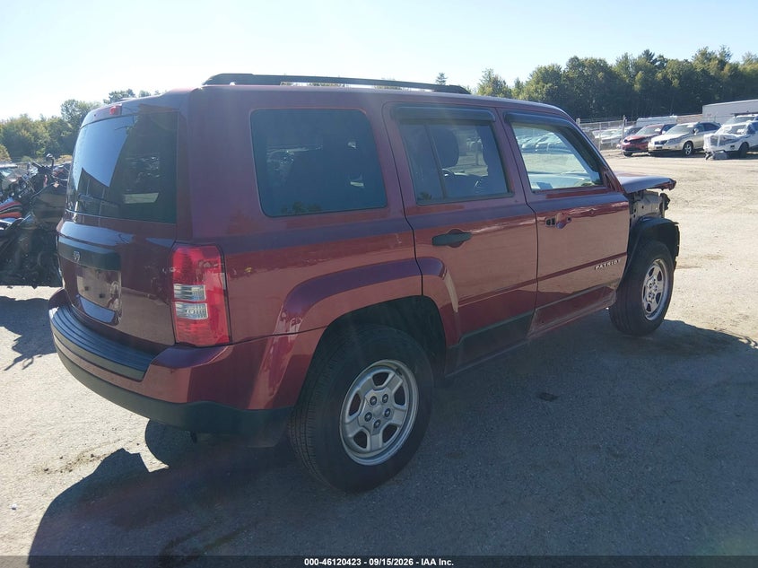 Vin: 1c4njrbbxfd155131, lot: 46620143, jeep patriot sport 20154