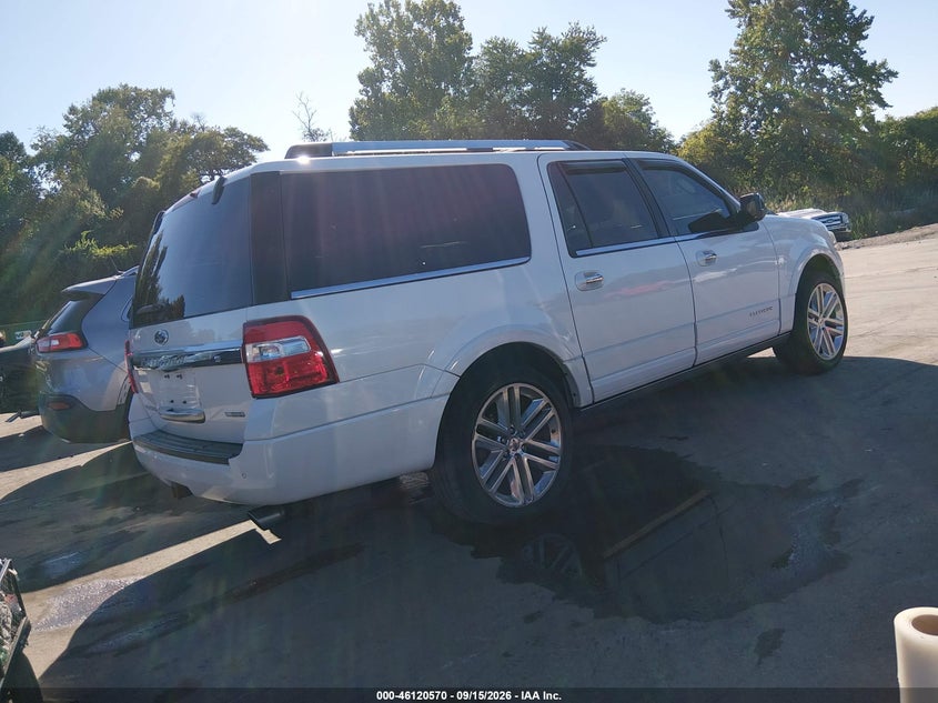 Vin: 1fmjk1ltxfef14147, lot: 46620290, ford expedition el platinum 20154