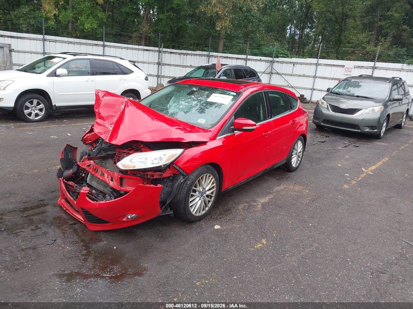 Vin: 1fahp3m2xcl200582, lot: 46620332, ford focus sel 20122