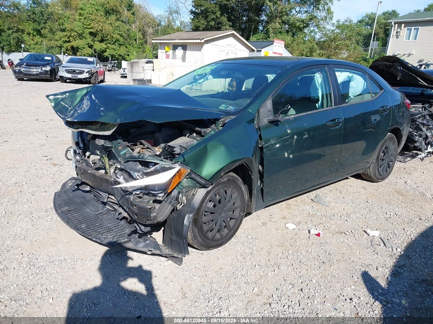 Vin: 2t1burhe5gc589953, lot: 46620365, toyota corolla le 20162