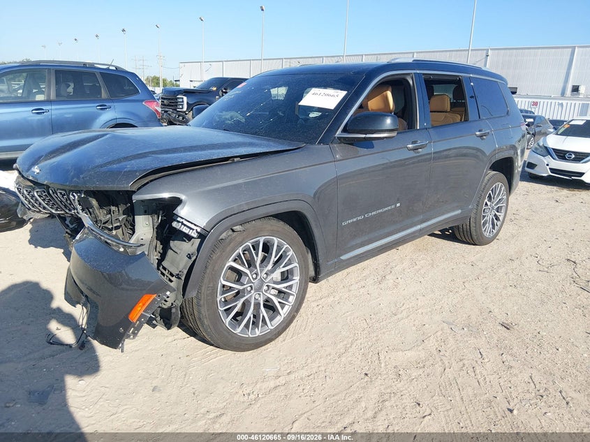 Vin: 1c4rjket7m8184217, lot: 46620385, jeep grand cherokee l summit reserve 4x4 20212