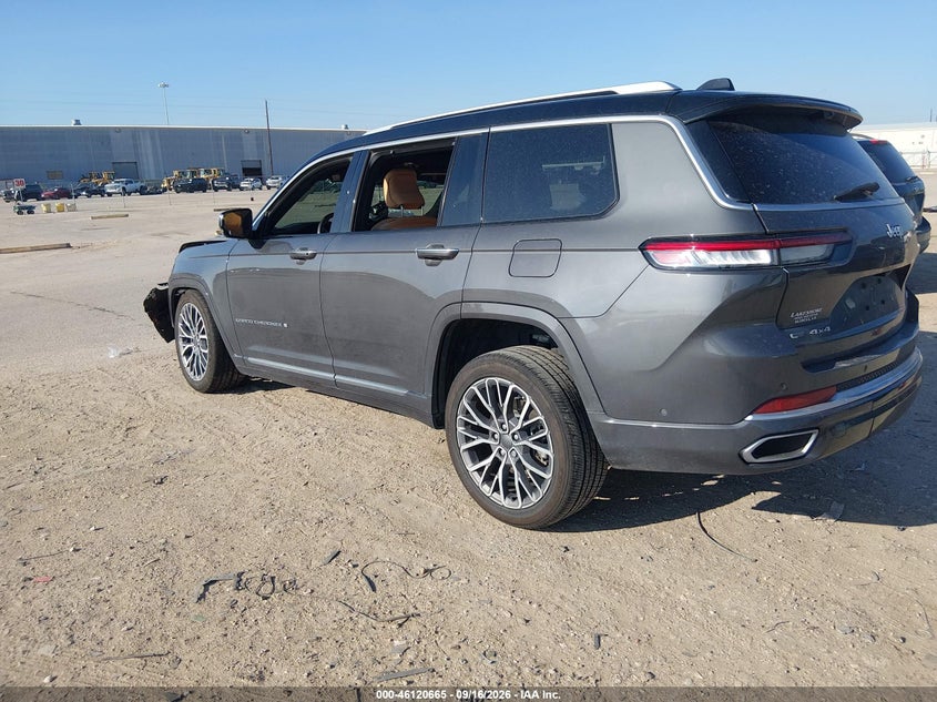 Vin: 1c4rjket7m8184217, lot: 46620385, jeep grand cherokee l summit reserve 4x4 20213