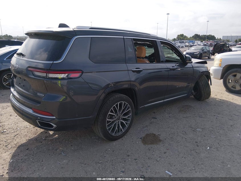 Vin: 1c4rjket7m8184217, lot: 46620385, jeep grand cherokee l summit reserve 4x4 20214