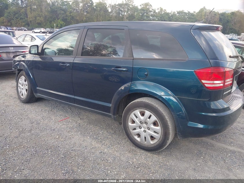 Vin: 3c4pdcab3ft719856, lot: 46620406, dodge journey american value pkg 20153