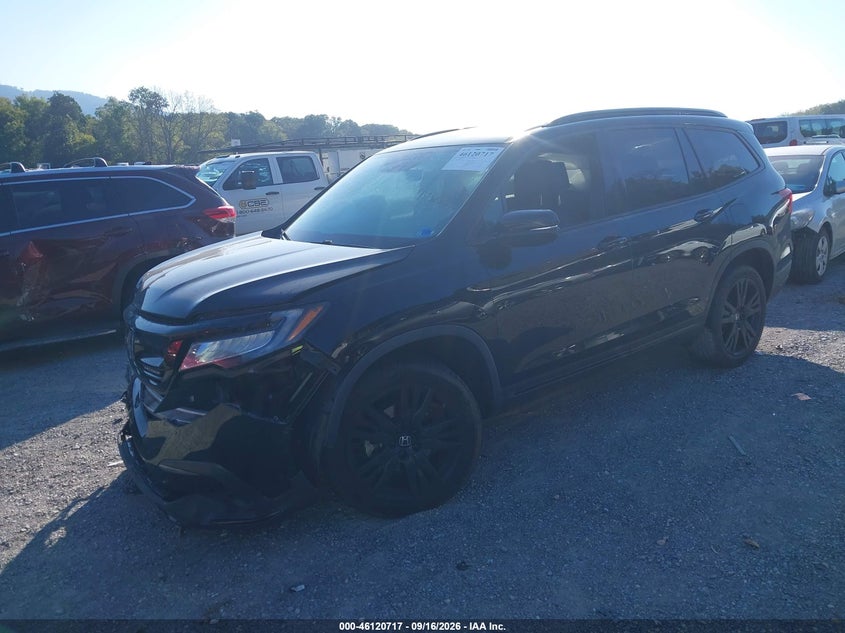 Vin: 5fnyf6h73mb051974, lot: 46620437, honda pilot awd black edition 20212