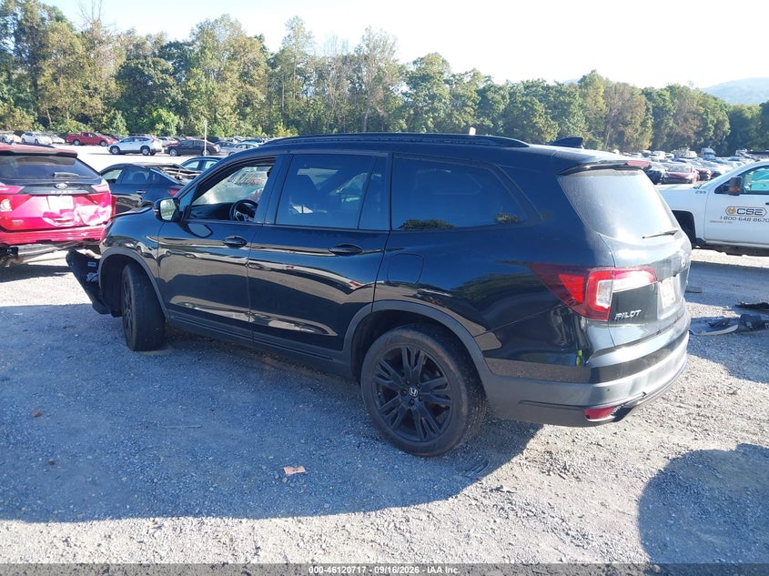 Vin: 5fnyf6h73mb051974, lot: 46620437, honda pilot awd black edition 20213