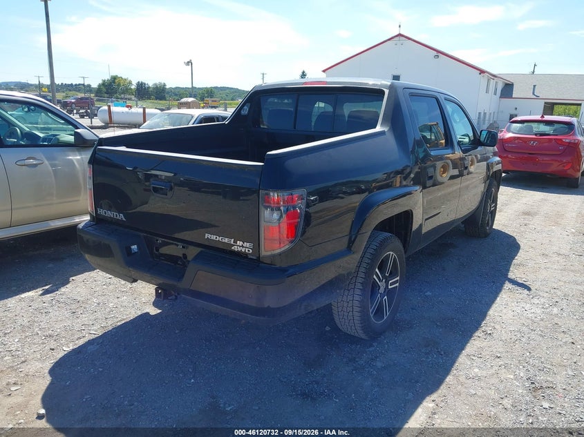 Vin: 5fpyk1f74db001299, lot: 46620452, honda ridgeline sport 20134