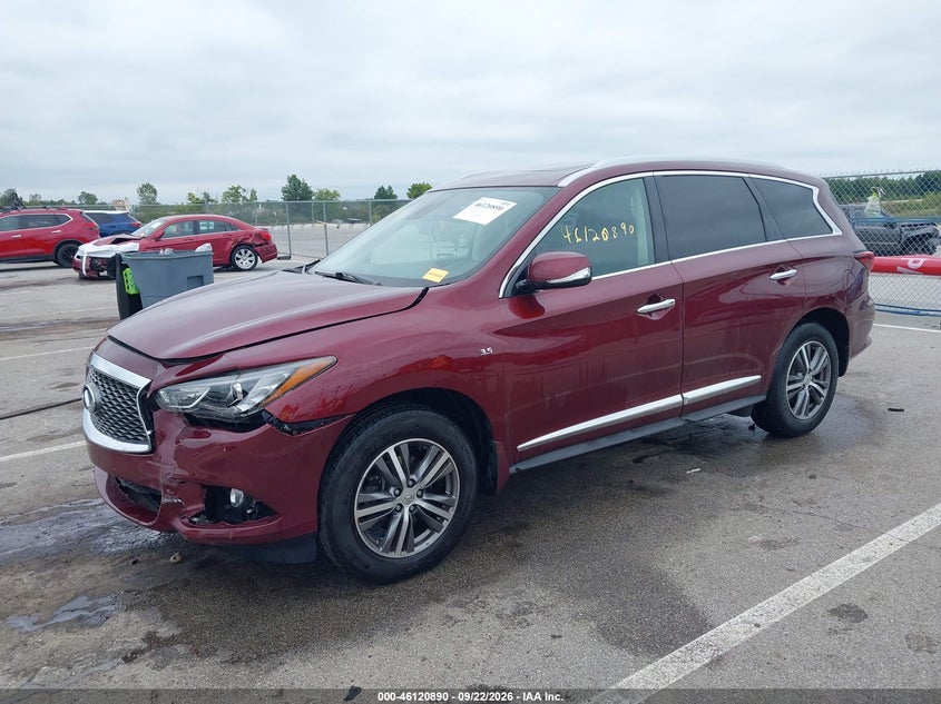 Vin: 5n1dl0mm0kc560474, lot: 46620610, infiniti qx60 luxe/pure 20192