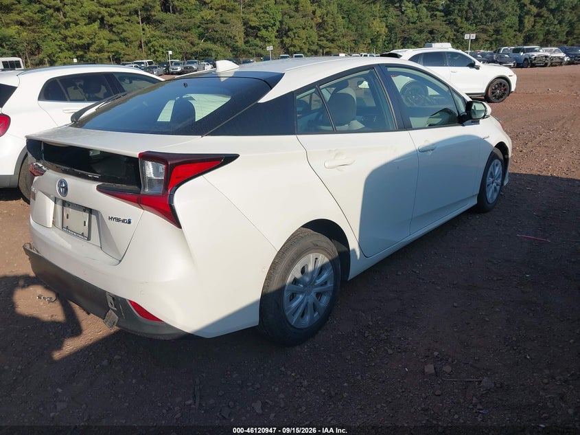 Vin: jtdkarfu9l3105529, lot: 46620667, toyota prius le 20204