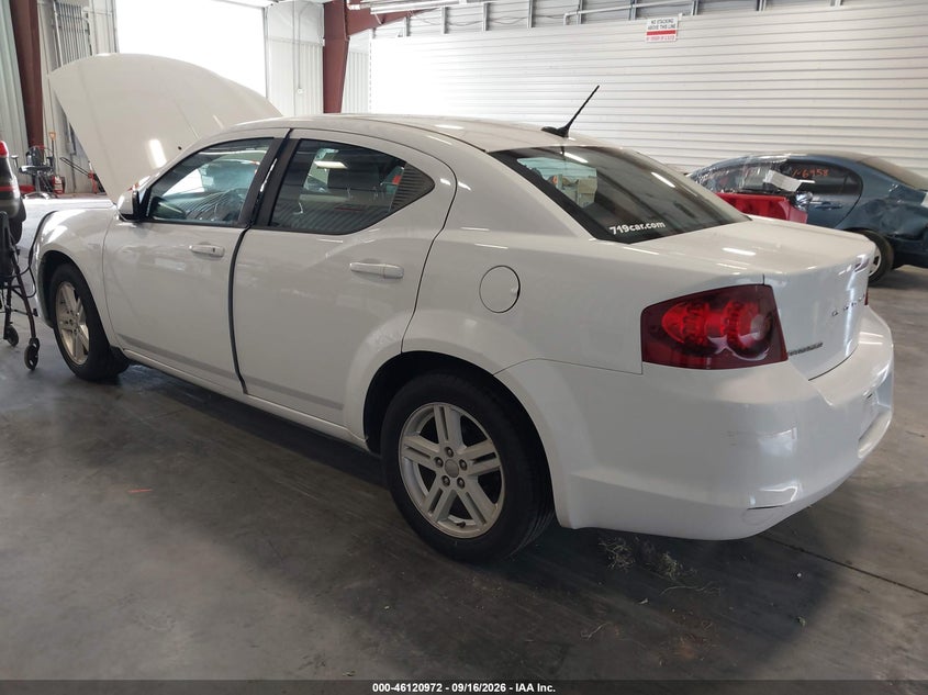 Vin: 1c3cdzcb0cn137664, lot: 46620691, dodge avenger sxt 20123
