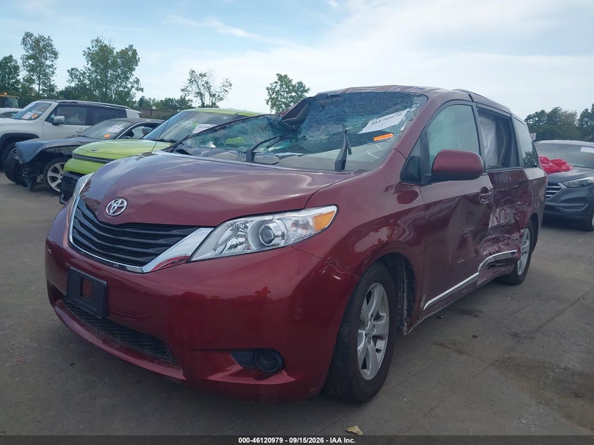 2014 Toyota Sienna, Крыша, IAAI, VIN 5TDKK3DC6ES526839 — фото 2