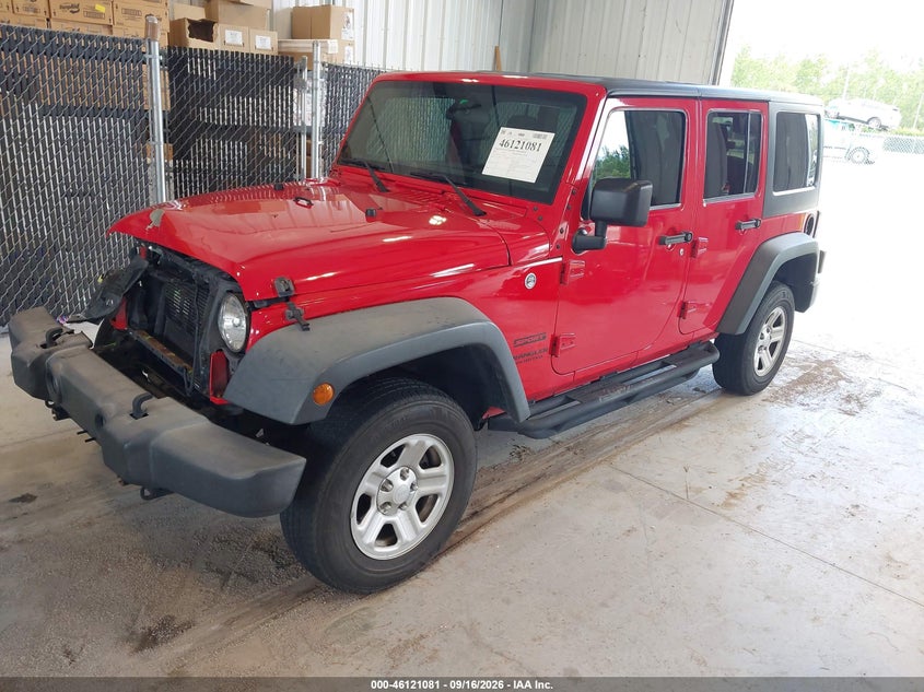 2017 Jeep Wrangler, Front End, IAAI, VIN 1C4BJWDG1HL750372 — photo 2