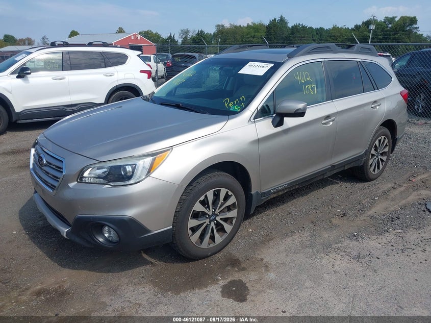 Vin: 4s4bsakc1h3246271, lot: 46620807, subaru outback 2.5i limited 20172