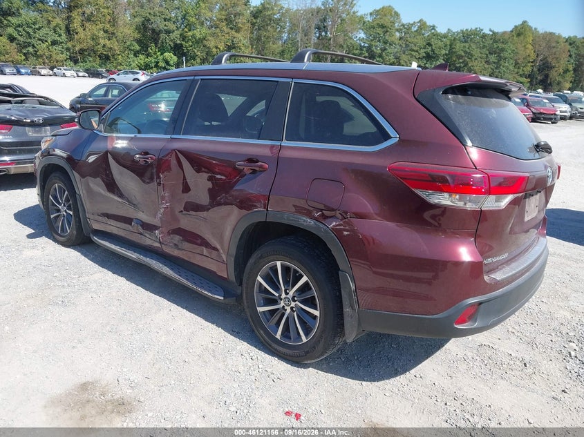 Vin: 5tdkzrfh1js264892, lot: 46620876, toyota highlander xle 20183