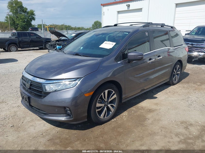 Vin: 5fnrl6h84nb010079, lot: 46620898, honda odyssey touring 20222