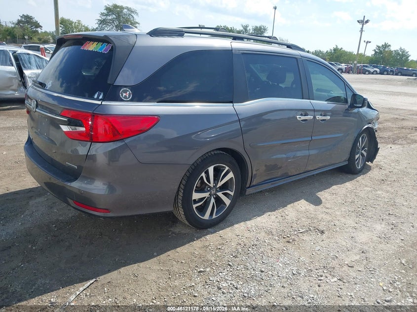 Vin: 5fnrl6h84nb010079, lot: 46620898, honda odyssey touring 20224