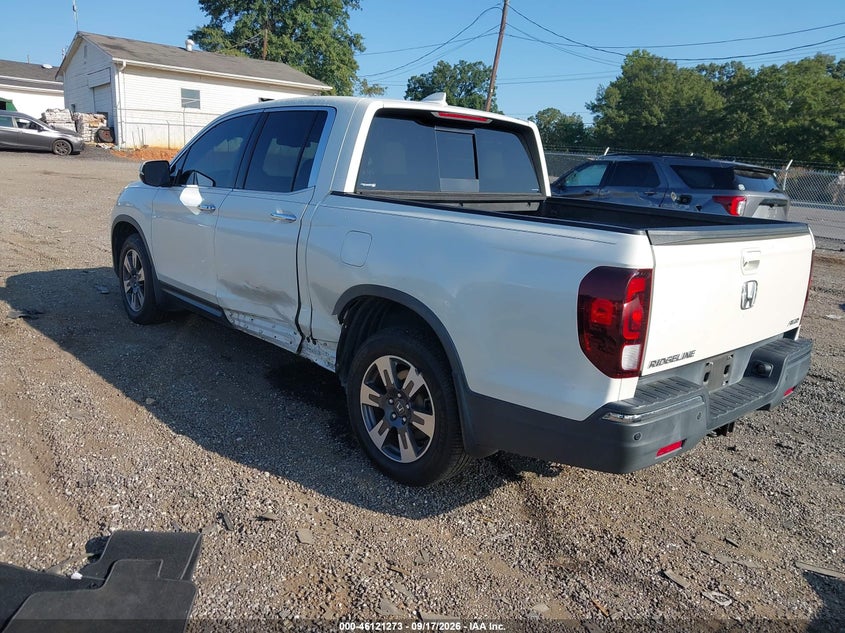 Vin: 5fpyk3f78hb014624, lot: 46620993, honda ridgeline rtl 20173