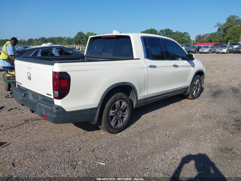 Vin: 5fpyk3f78hb014624, lot: 46620993, honda ridgeline rtl 20174