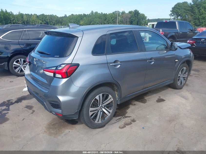 Vin: ja4aruauxpu004119, lot: 46621032, mitsubishi outlander sport s/se/es/le/ralliart/rugged 20234