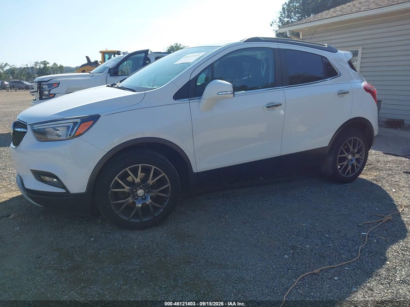 Vin: kl4cj1sb3hb202940, lot: 46621123, buick encore sport touring 20172