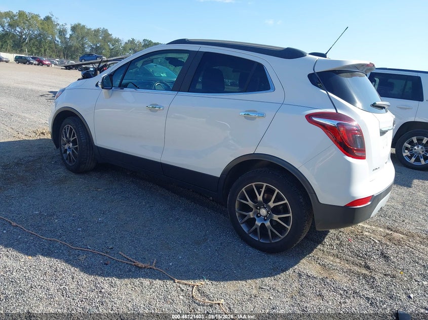 Vin: kl4cj1sb3hb202940, lot: 46621123, buick encore sport touring 20173
