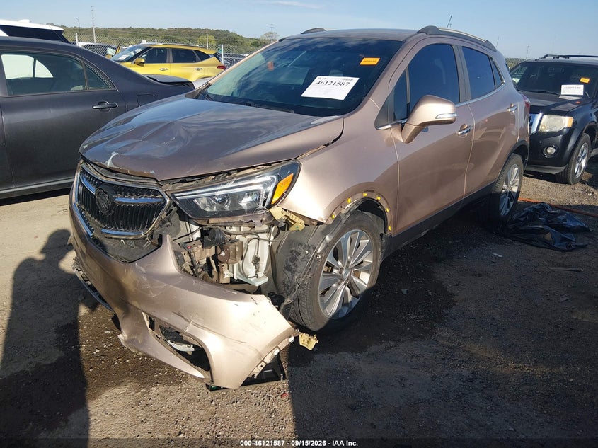Vin: kl4cjasb9jb667695, lot: 46621307, buick encore preferred 20182