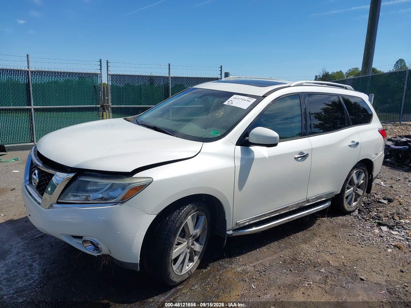 Vin: 5n1ar2mm5fc683674, lot: 46621377, nissan pathfinder platinum 20152